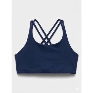 Athleta Girl Royal Blue Criss Cross Strappy Back Sports Bra Size M 8-10